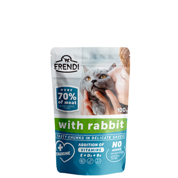 FRENDI Cat Pouch Rabbit 100gr