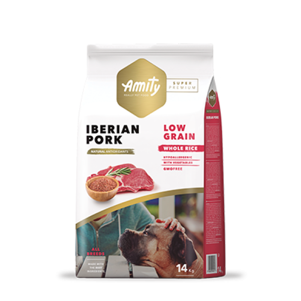 AMITY Low Grain Dog Adult Pork 14kg