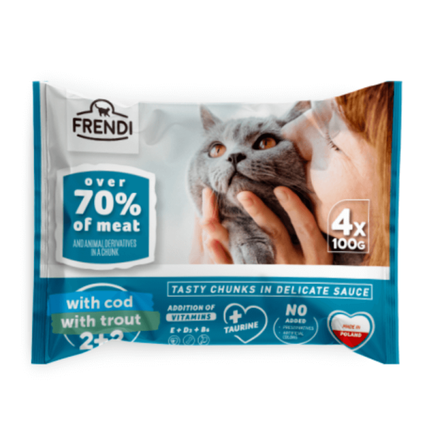 FRENDI Cat Pouch Cod/Trout 4x100gr
