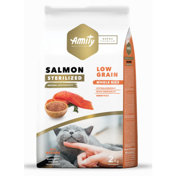 AMITY Low Grain Cat Salmon St/zed 2kg